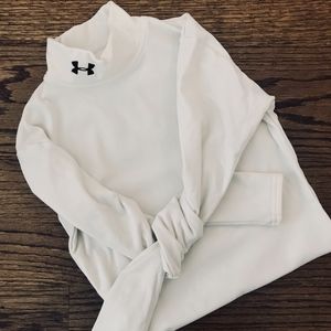Under Armour Fitted White Long Sleeve Top